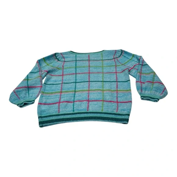 Lilly Pulitzer Large Blue and Green Crew Neck Sweater - Picture 5 of 8